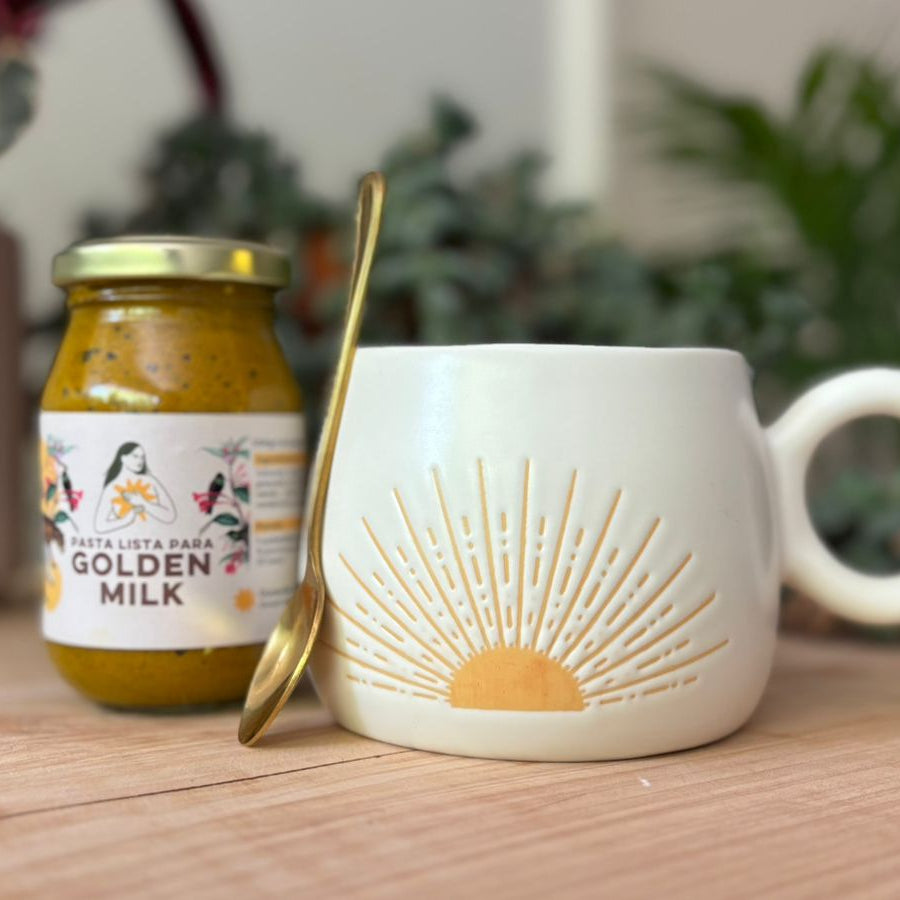 Pasta Dorada + Taza + Cuchara