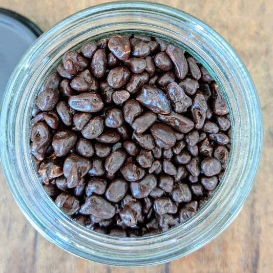 Nibs bañados en chocolate (150g)