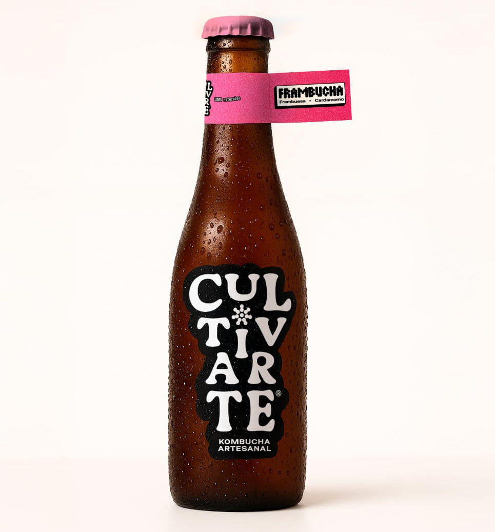 Kombucha Frambuesa/Cardamomo (330ml)